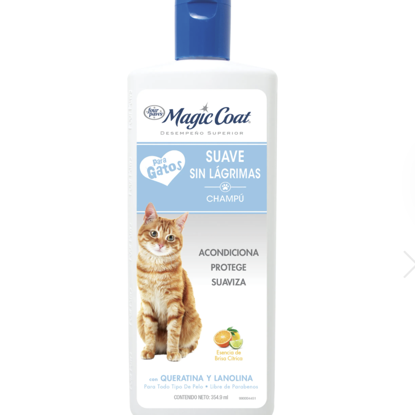 Shampoo Suave sin Lágrimas Gato Esencia de Brisa Cítrica 250ml Pza