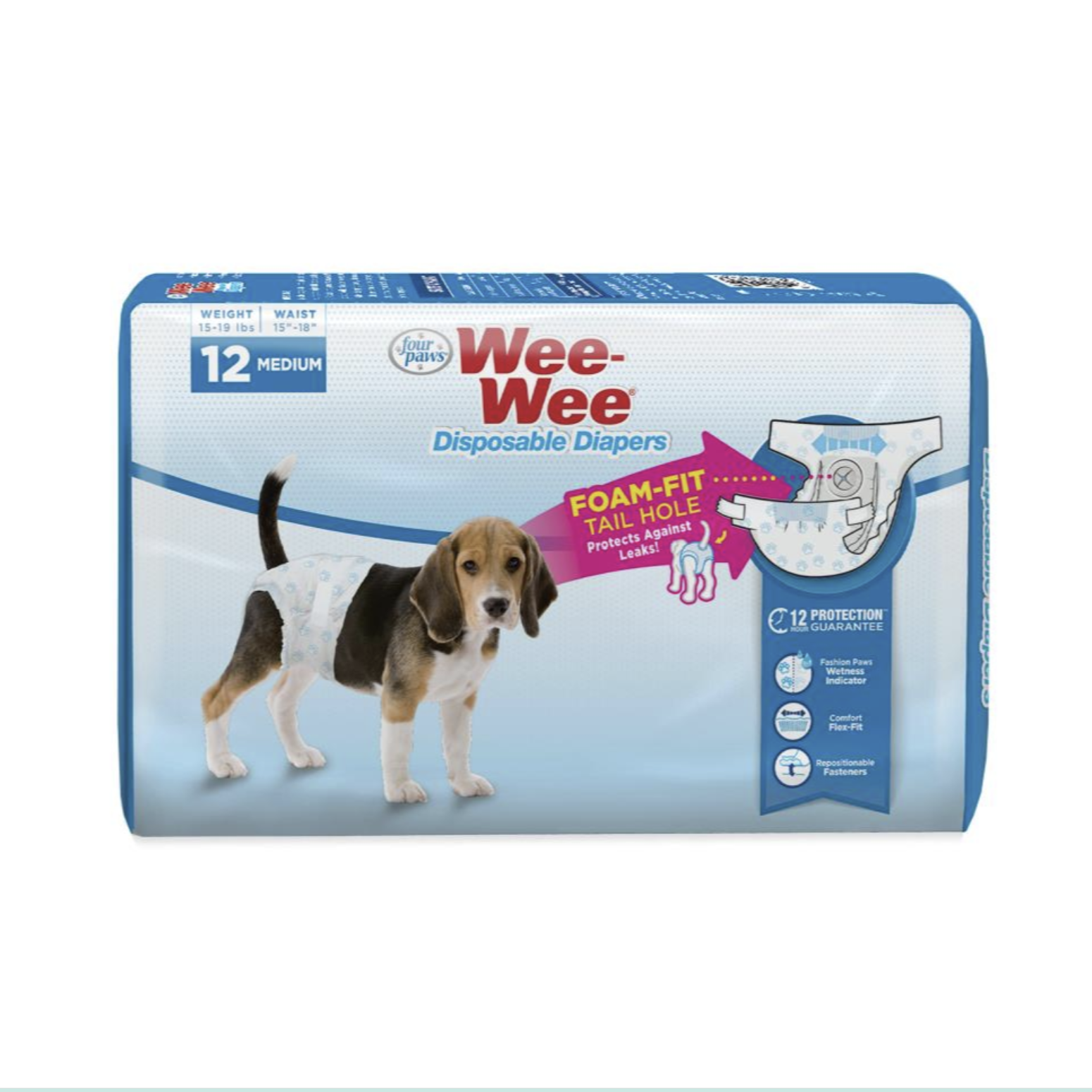 Pañales con indicador de humedad para perro Wee Wee Mediano M Pza