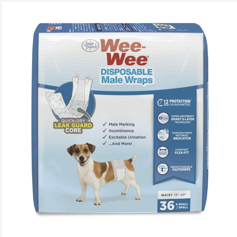 Pañales con indicador de humedad para perro Wee Wee Chico small Pza