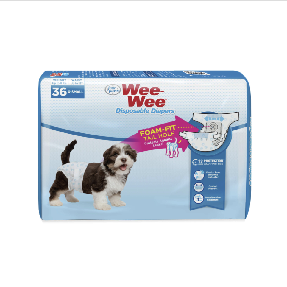 Pañales con indicador de humedad para perro Wee Wee X-Chico