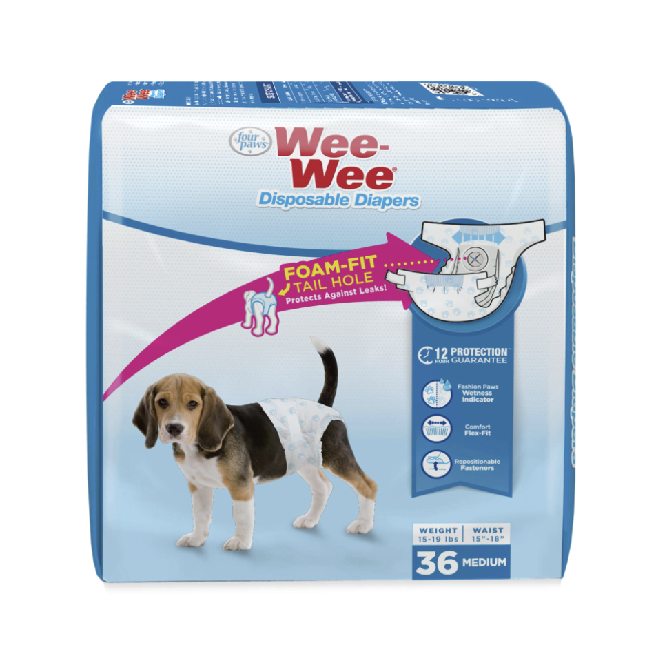 Pañales con indicador de humedad para perro Wee Wee Mediano 1 Pza