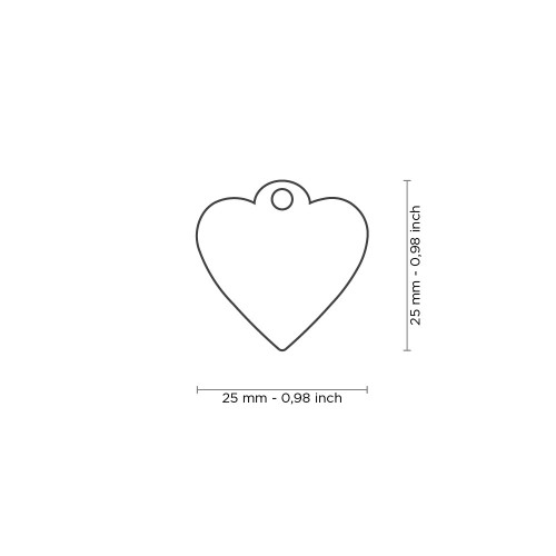 Placa Basic Handmade Corazón Pequeño Azul