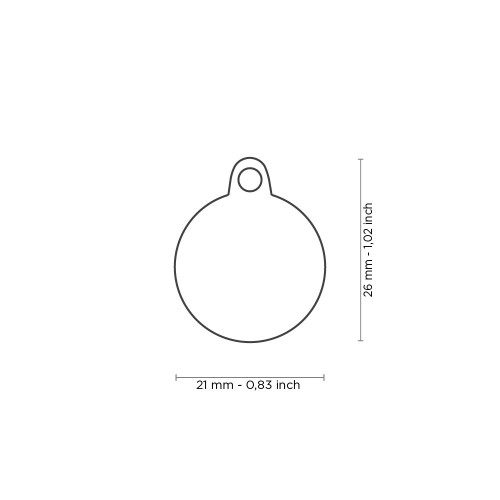 Placa Basica en forma de Circulo Rojo CH