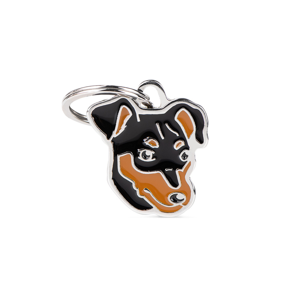 Placa Brown Pinscher Negro/Cafe   