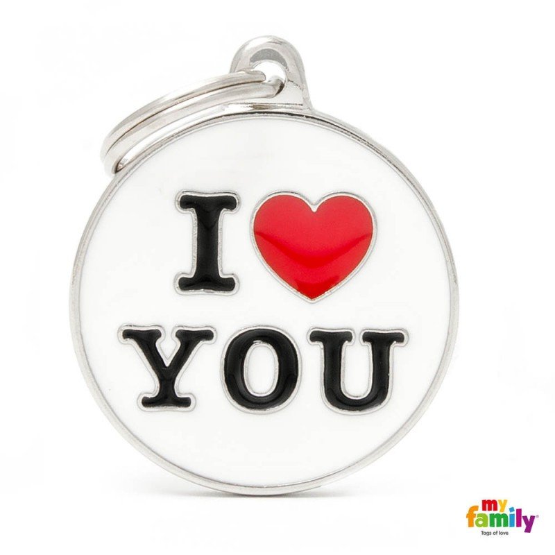 Placa Charms "I Love You" G