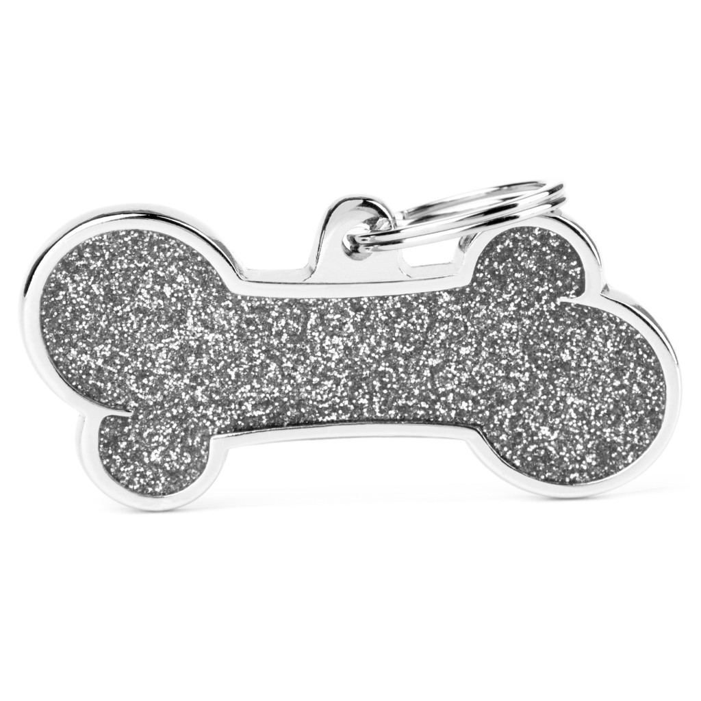 Placa Hueso Brilloso Gris  XL 