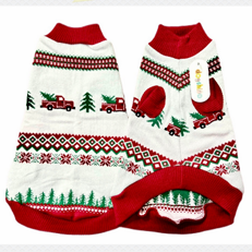 Sueter Navideño Camioneta Roja talla 8 