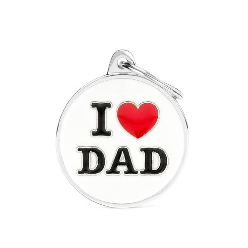Placa Charms "I Love Dad" M