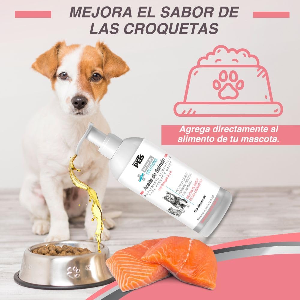 Medical Solutions Aceite de Salmon para Perros y Gatos