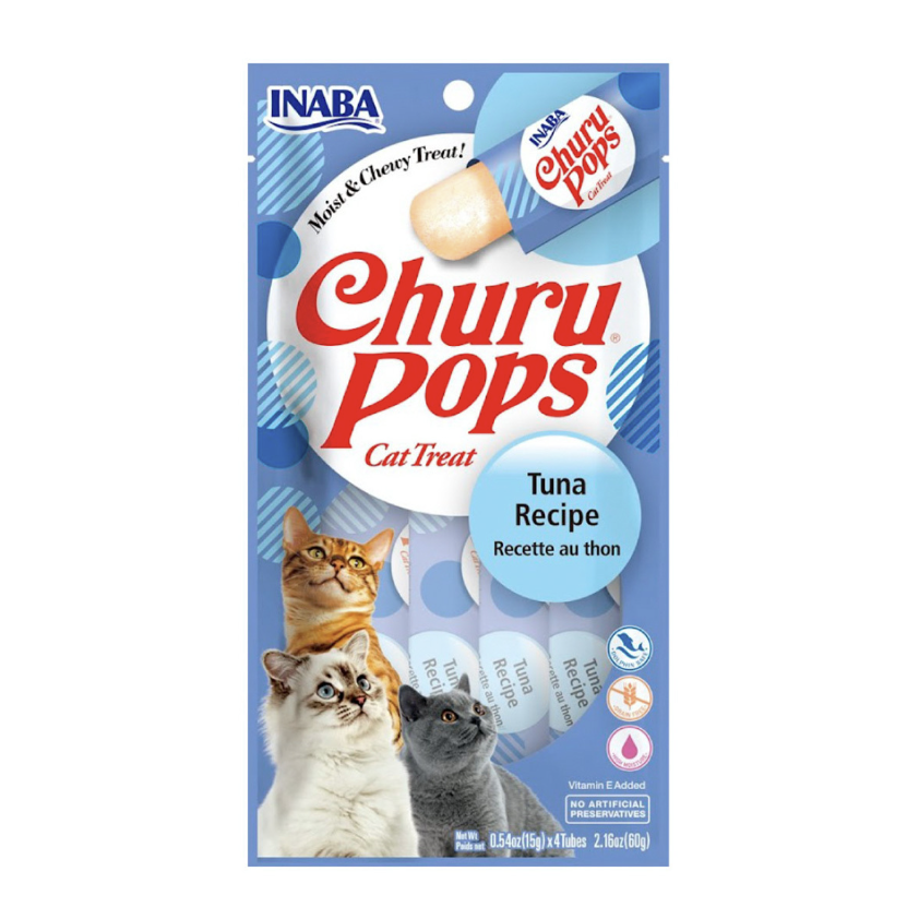 Churu Pops Premio Suave Natural 15gr  con 4 tubos 