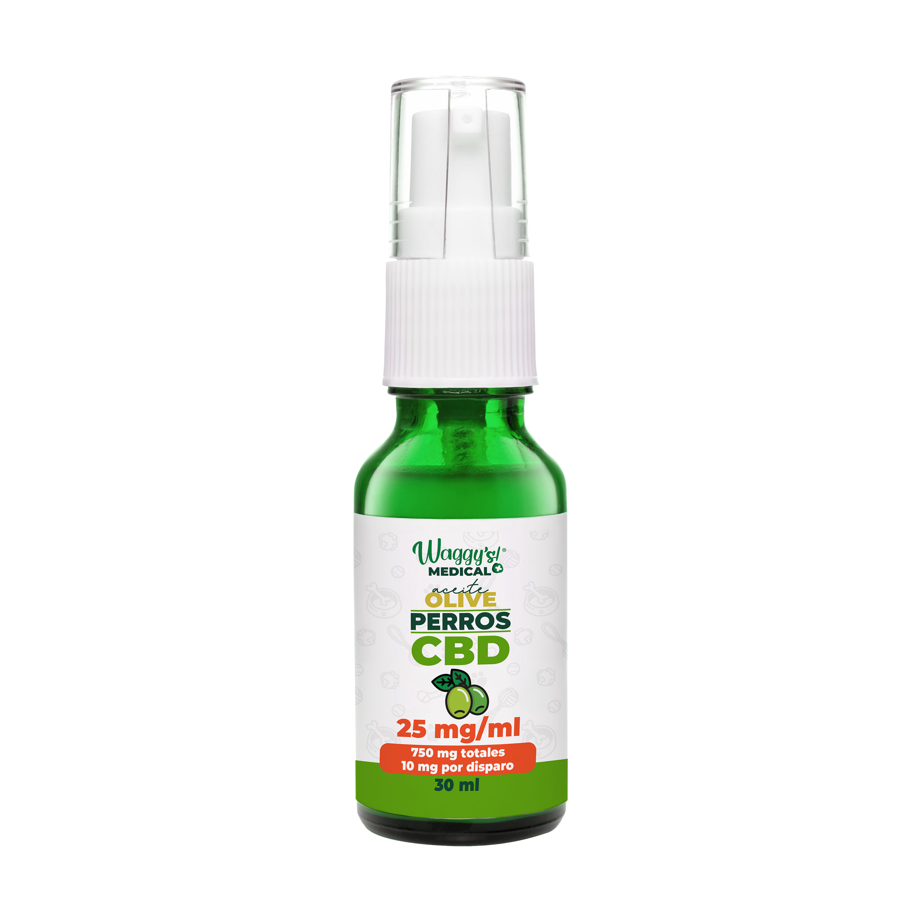 Waggy´s Spray Perro CBD+Olive Oil 750 mg de CBD