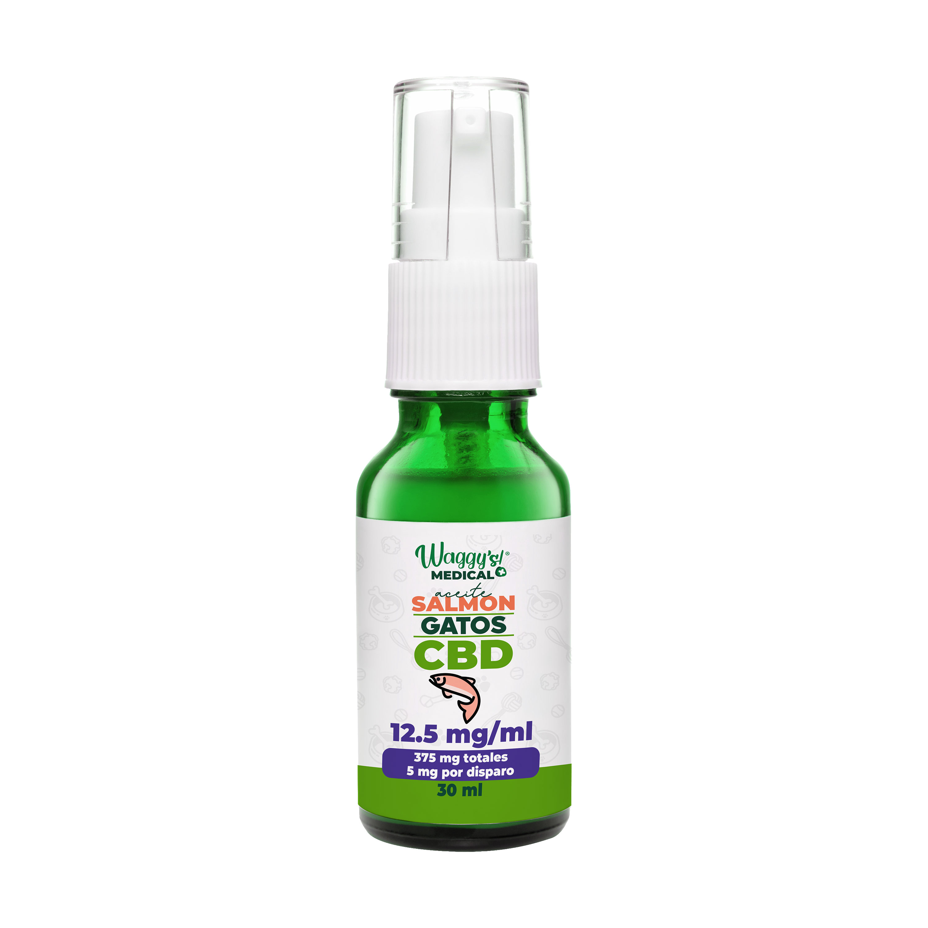 Waggy´s Spray Gato CBD+Salmon 375 mg de CBD