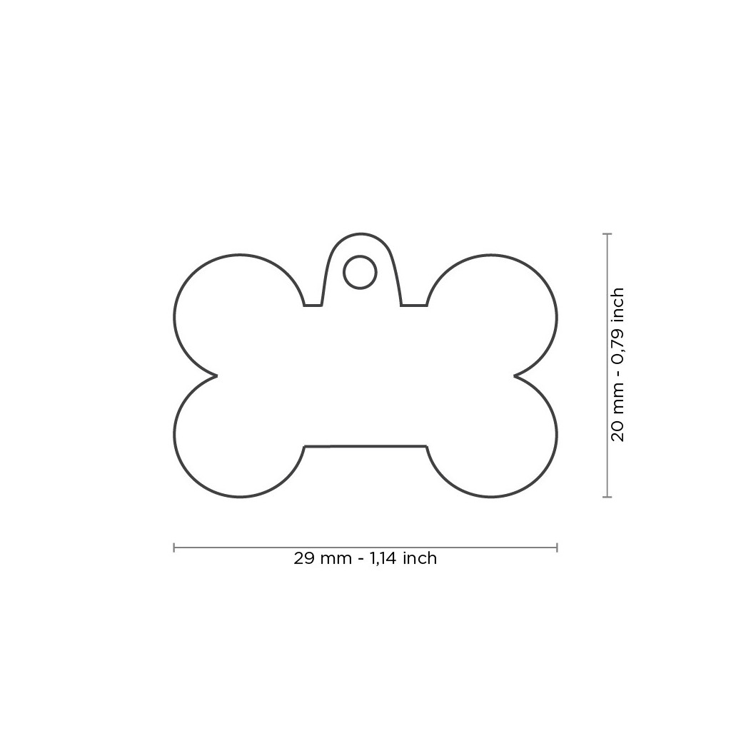 Placa Basica en forma de Hueso Azul CH