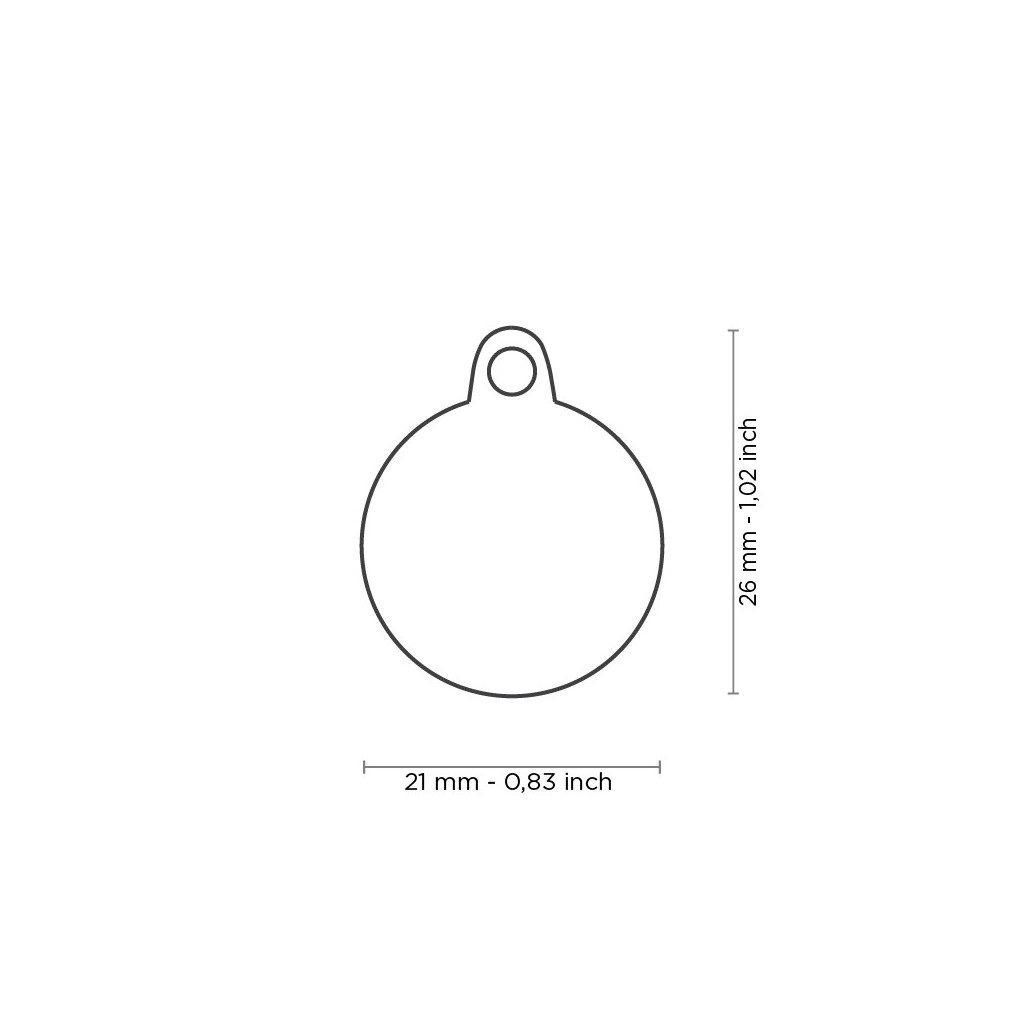 Placa Basica en forma de Circulo Turquesa CH