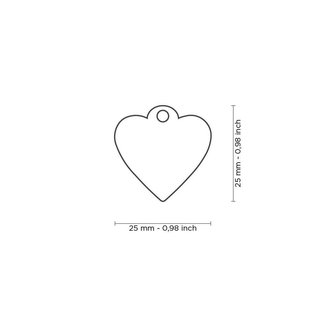 Placa Basica en forma de Corazon Cafe CH