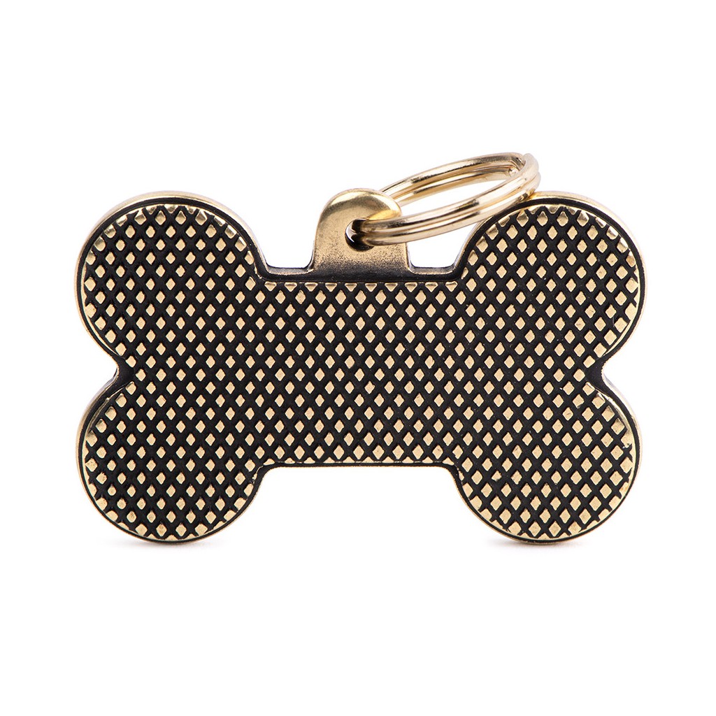 Placa Bronx en forma de Hueso con Rombos XL   