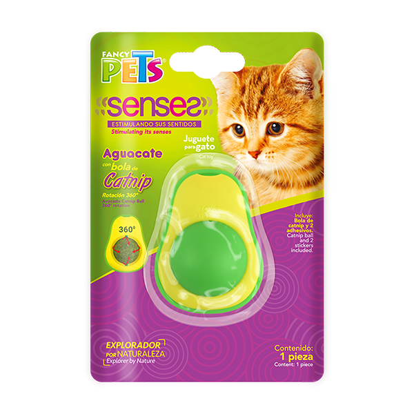 Juguete Aguacate con Bola de Catnip