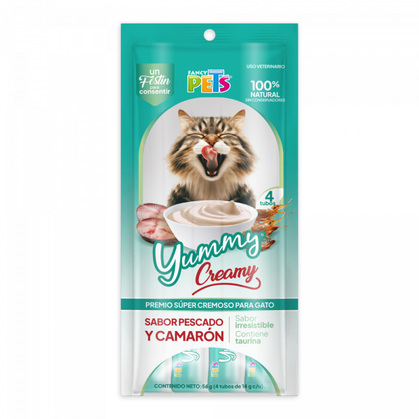 Yummy Creamy Pescado y Camaron 56g 
