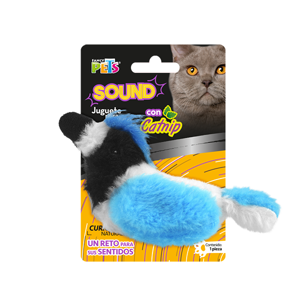 Juguete Chara Azul Sound con Catnip