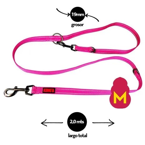 Correa Ajustable Nylon Rosa MD