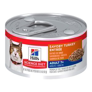 Hill's Science Diet Adult 7+ Alimento Húmedo para Gato Senior Receta Pavo, 82 g  Pza 