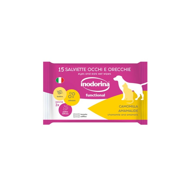 Inodorina Toallitas limpiadoras de ojos y oídos 15 pzas. Pza