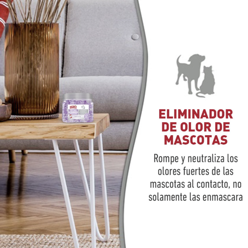 Nature's Miracle Air Care Perlas de Gel Desodorizantes Aroma Lavanda y Vainilla para Perro y Gato, 340 g