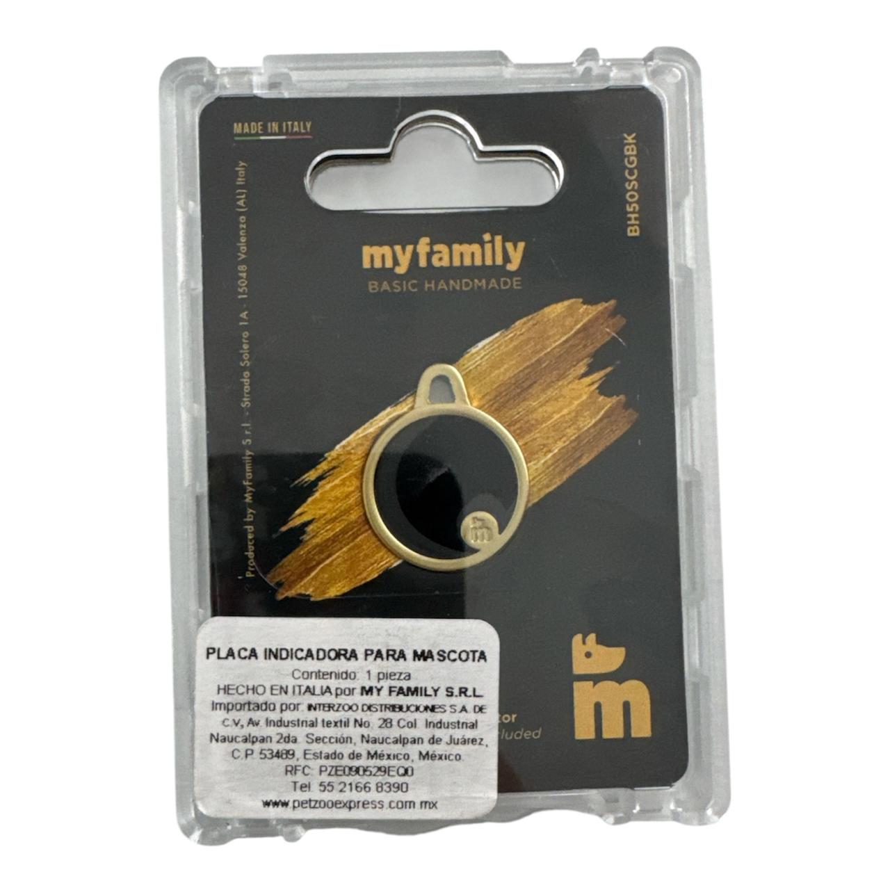 Placa Básica en fomra de circulo negor/dorado negro con dorado 100grs. 