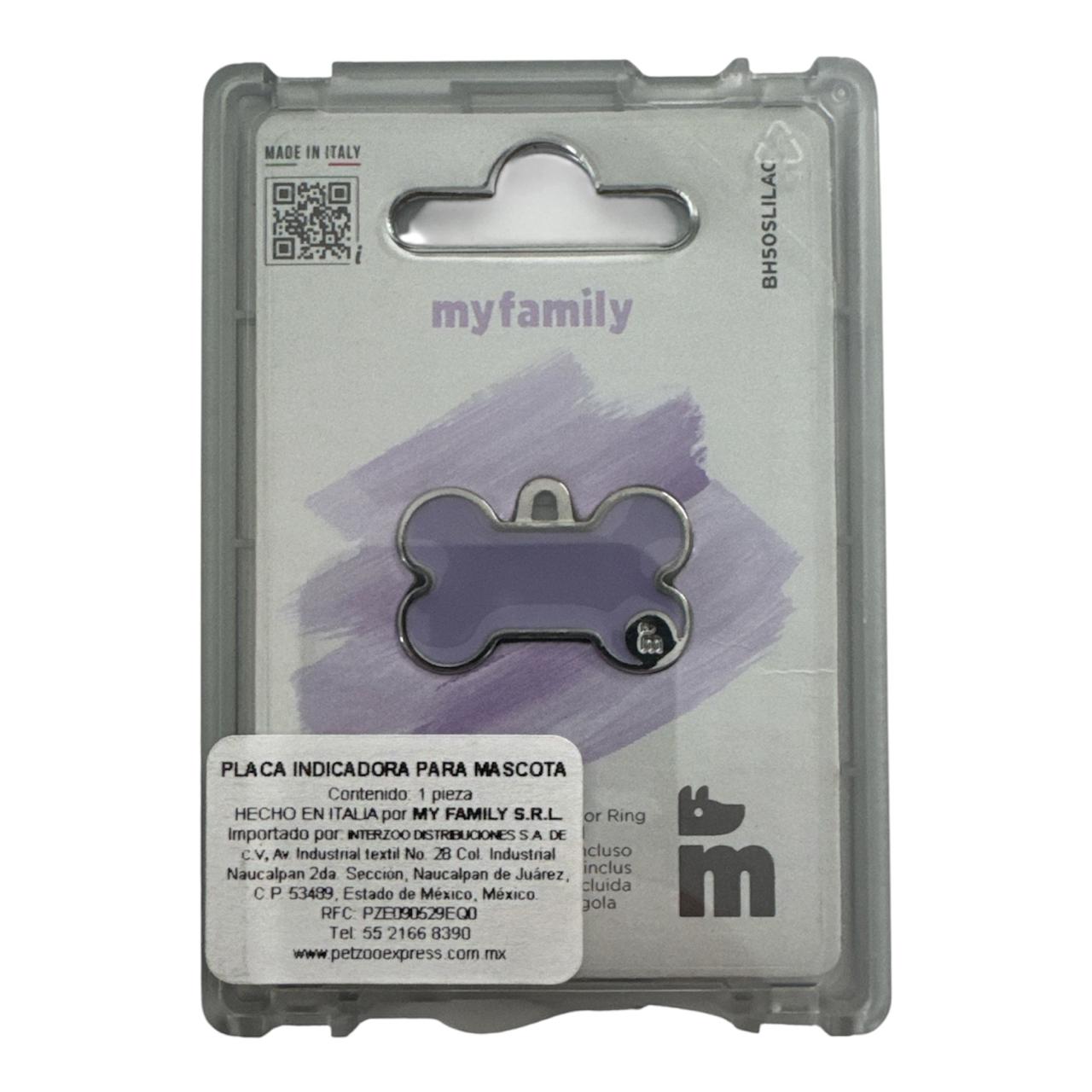 Placa Básica en Forma de Hueso Lila CH de Aluminio Lila ch
