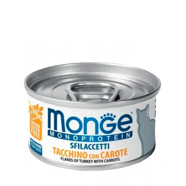 Monge Alimento para Gato Sabor Pavo con Zanahoria 85 gr 