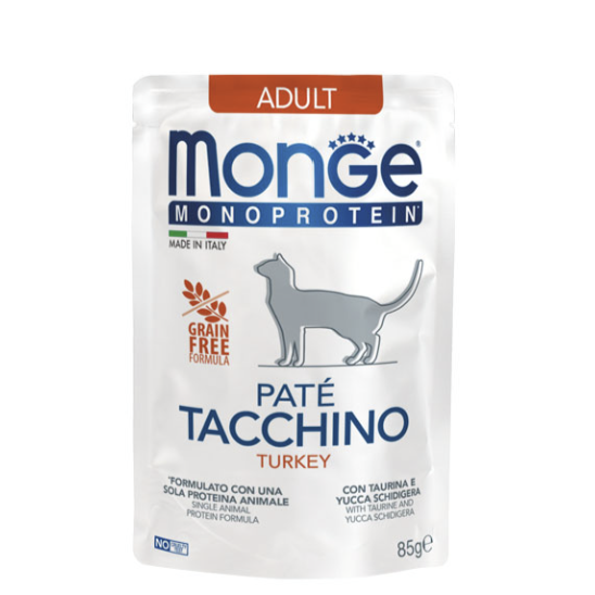 Monge Pouch Paté Pavo 85gr Pza