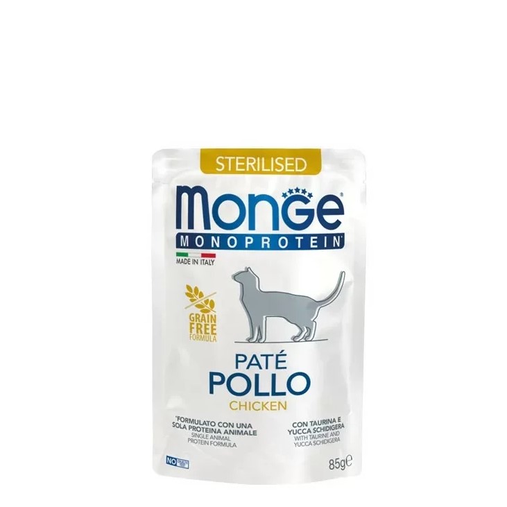 Monge Pouch Paté Pollo 85gr  Pza 
