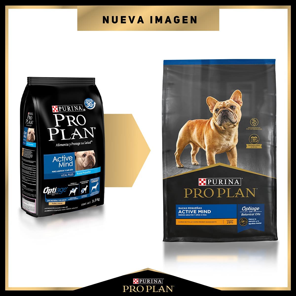 Senior raza pequeña active mind optiage 1 kg
