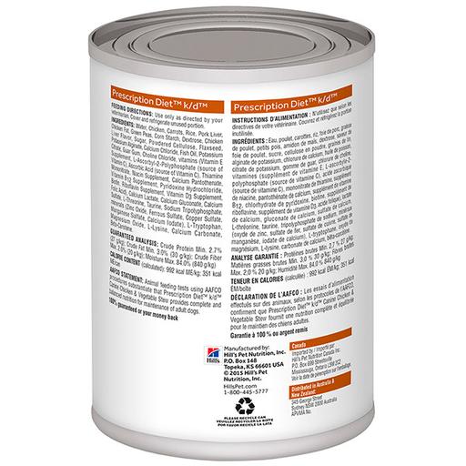 Hill's Prescription Diet k/d Alimento Húmedo Salud renal para Perro 350